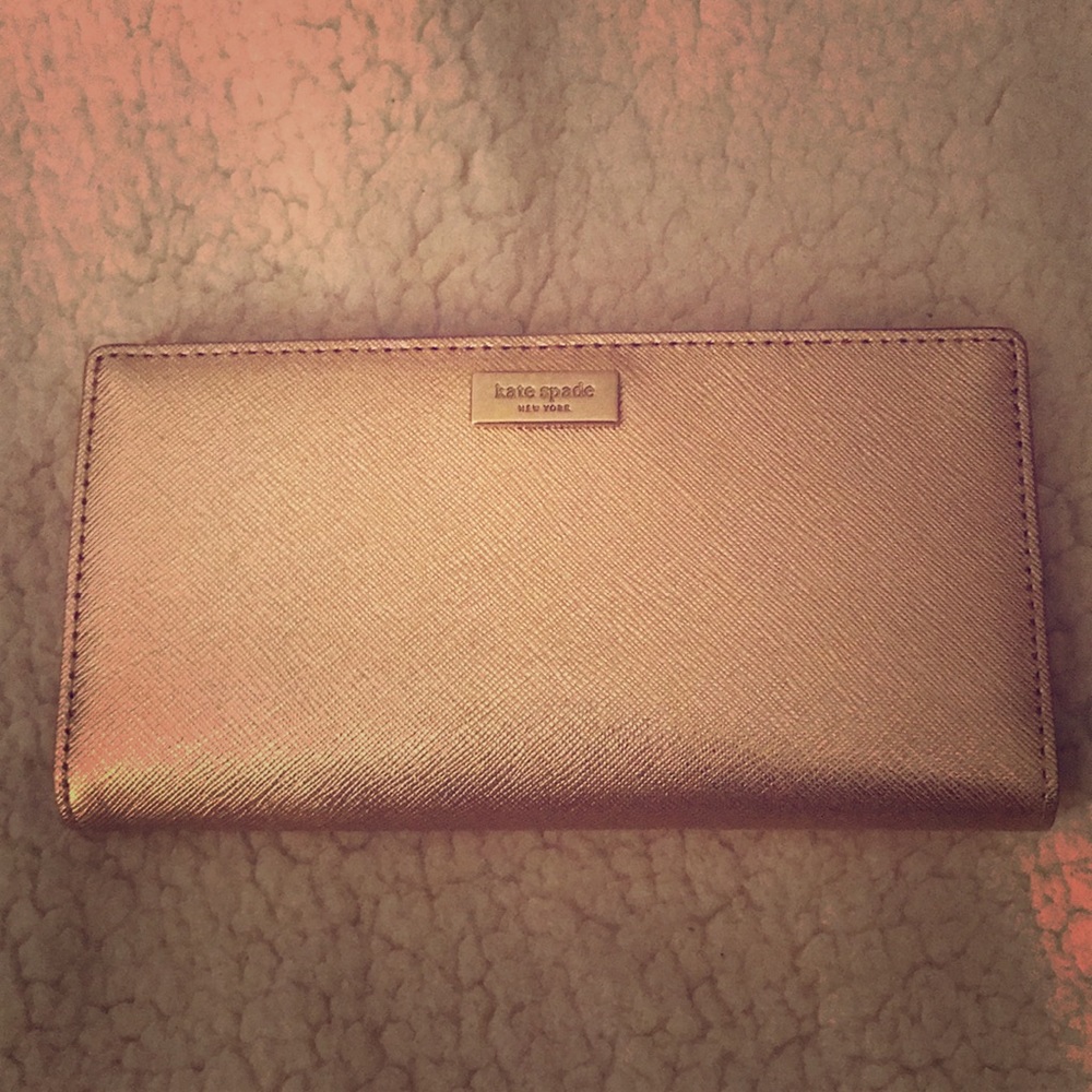 Rose gold Kate Spade wallet
